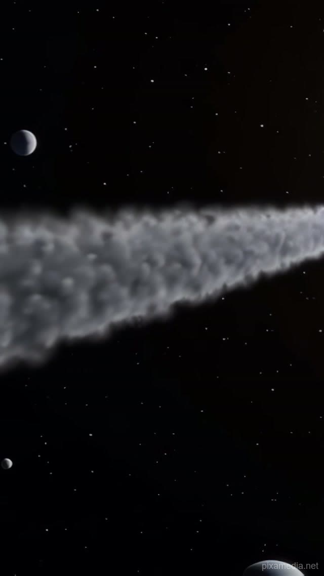 Comet's Fiery Perihelion - Timelapse AI stock