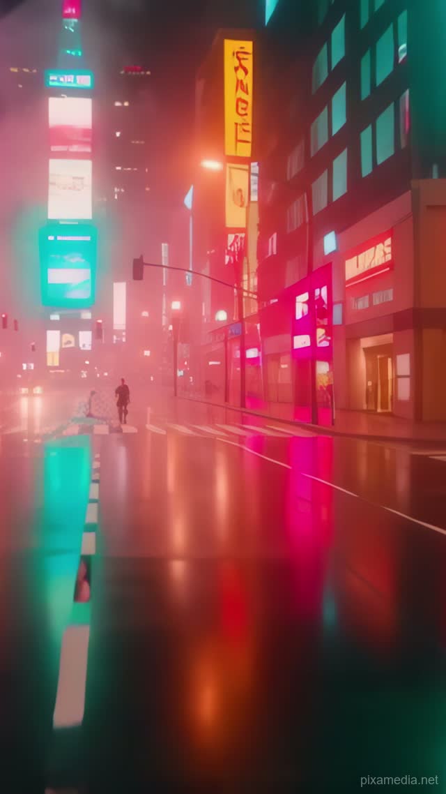 Neon Rain on Shibuya - Travel AI stock