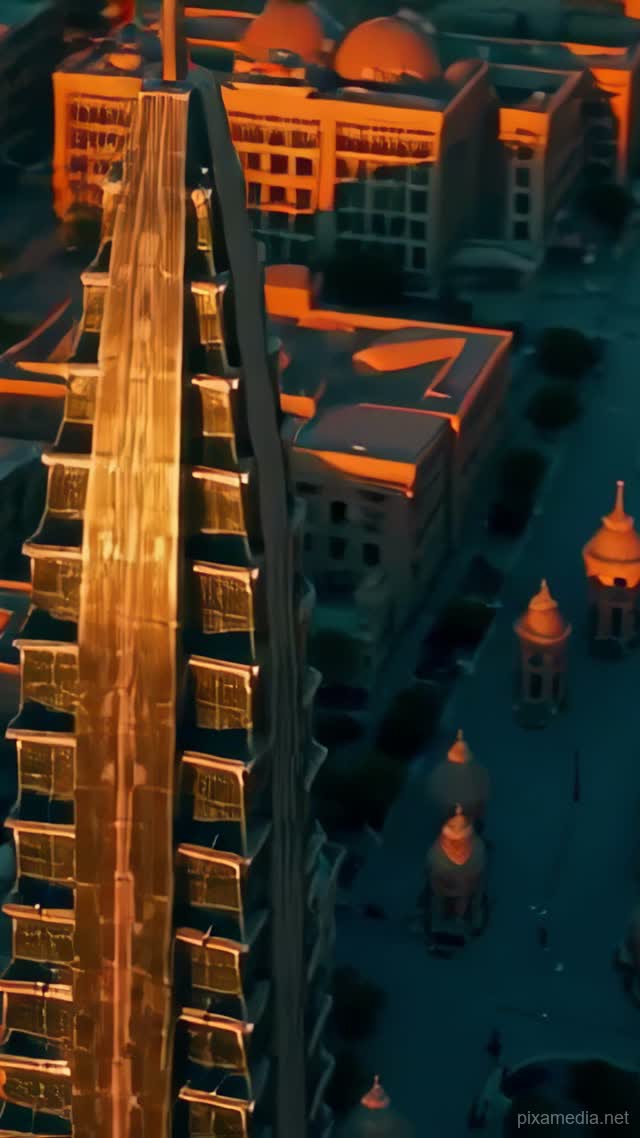 Golden Spire over Old Dubai - Travel AI stock