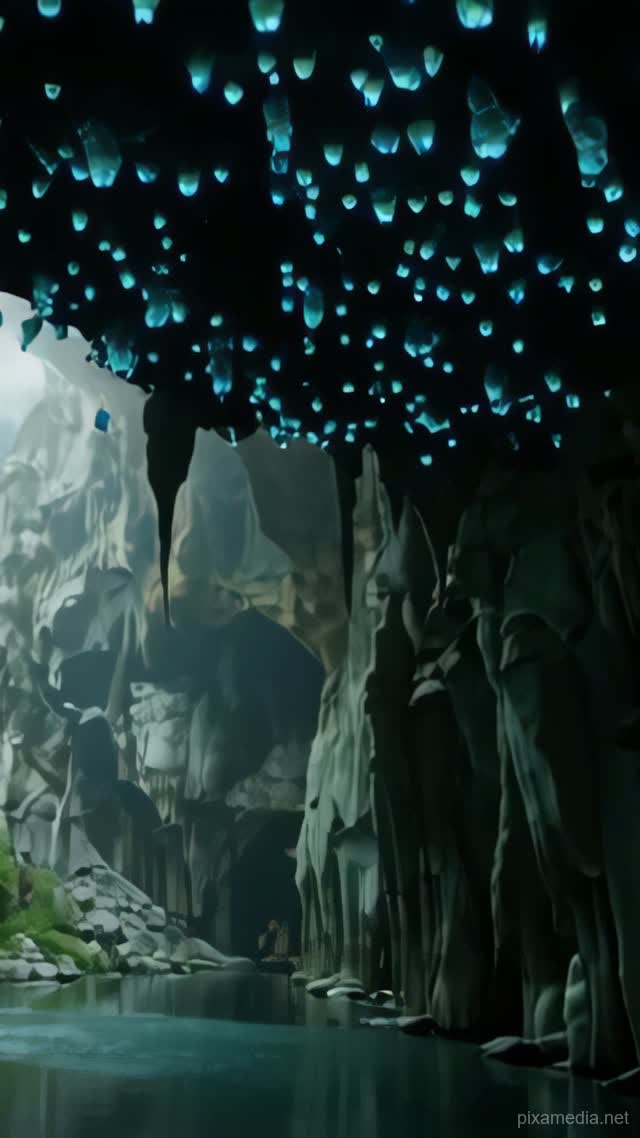 Glowworm Labyrinth of Waitomo - Underground AI stock