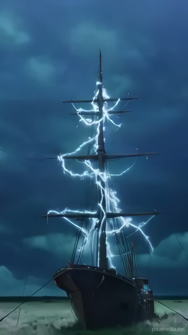 St Elmo's Fire on the Mast - Weather AI stock