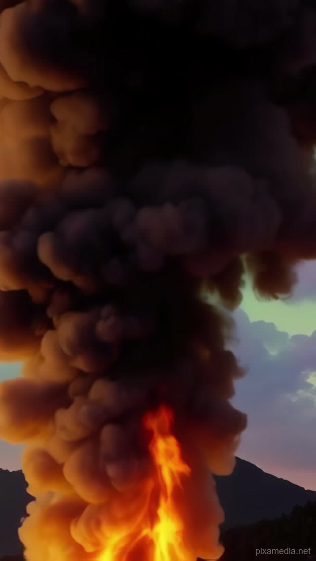 Inferno Spirals Above Pines - Weather AI stock